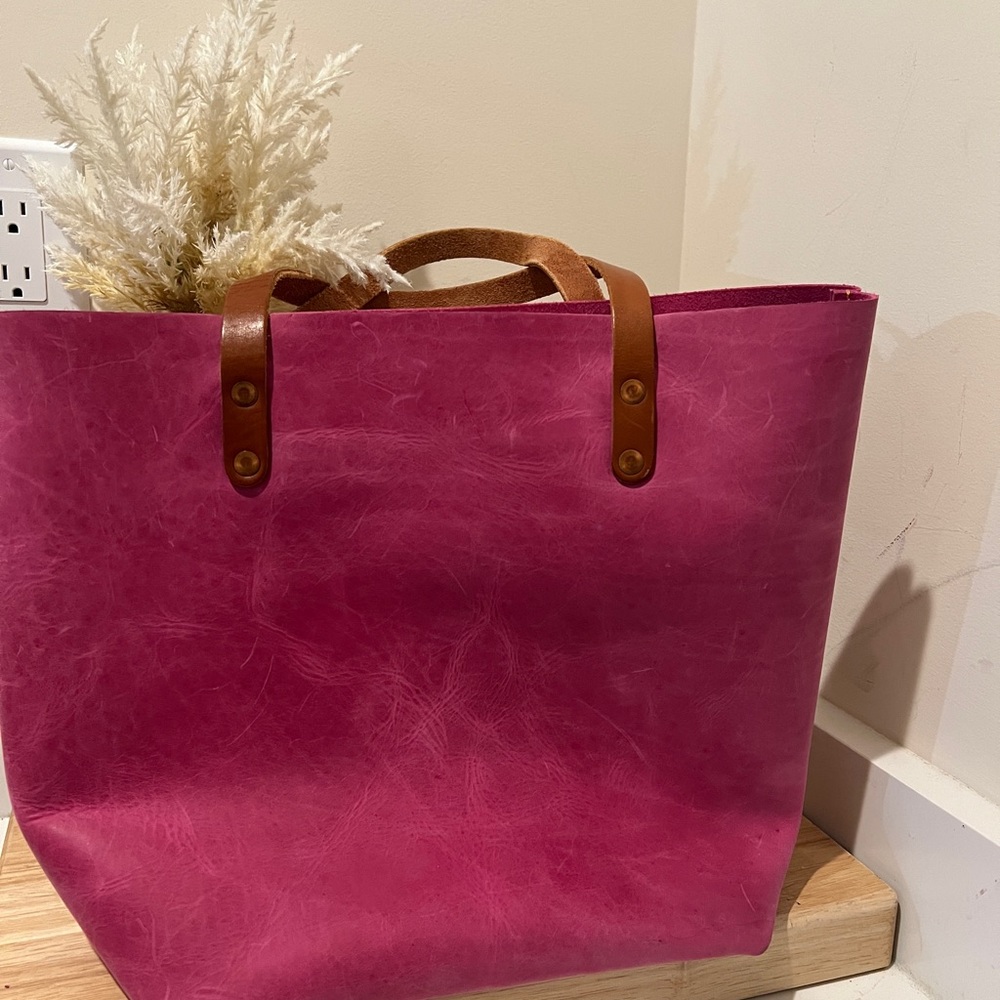 KMM & Co Pink leather tote - Picture 7 of 12